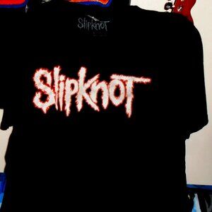 slipknot logo official women m tee - heavy metal rock iowa snuff dynamo festival